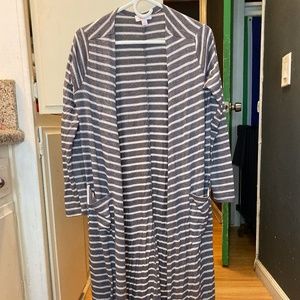 LuLaRoe Sarah Duster Cardigan Striped Small